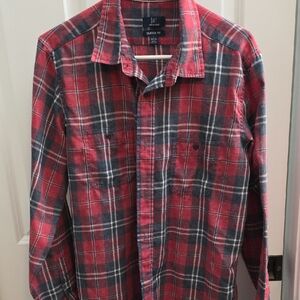 George Red and Blue Plaid Men's Shirt